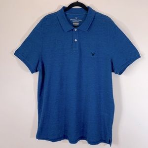 American Eagle Outfitters Coreflex Classic Fit Mens Size XXL Blue Polo Shirt